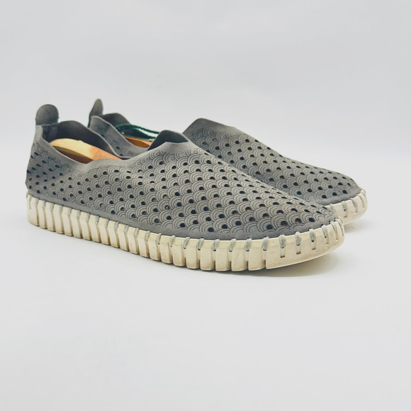 Ilse Jacobsen Shoes Womens 41 US 11 Gray Slip On Tulip Flats Comfort Loafers - Picture 2 of 8